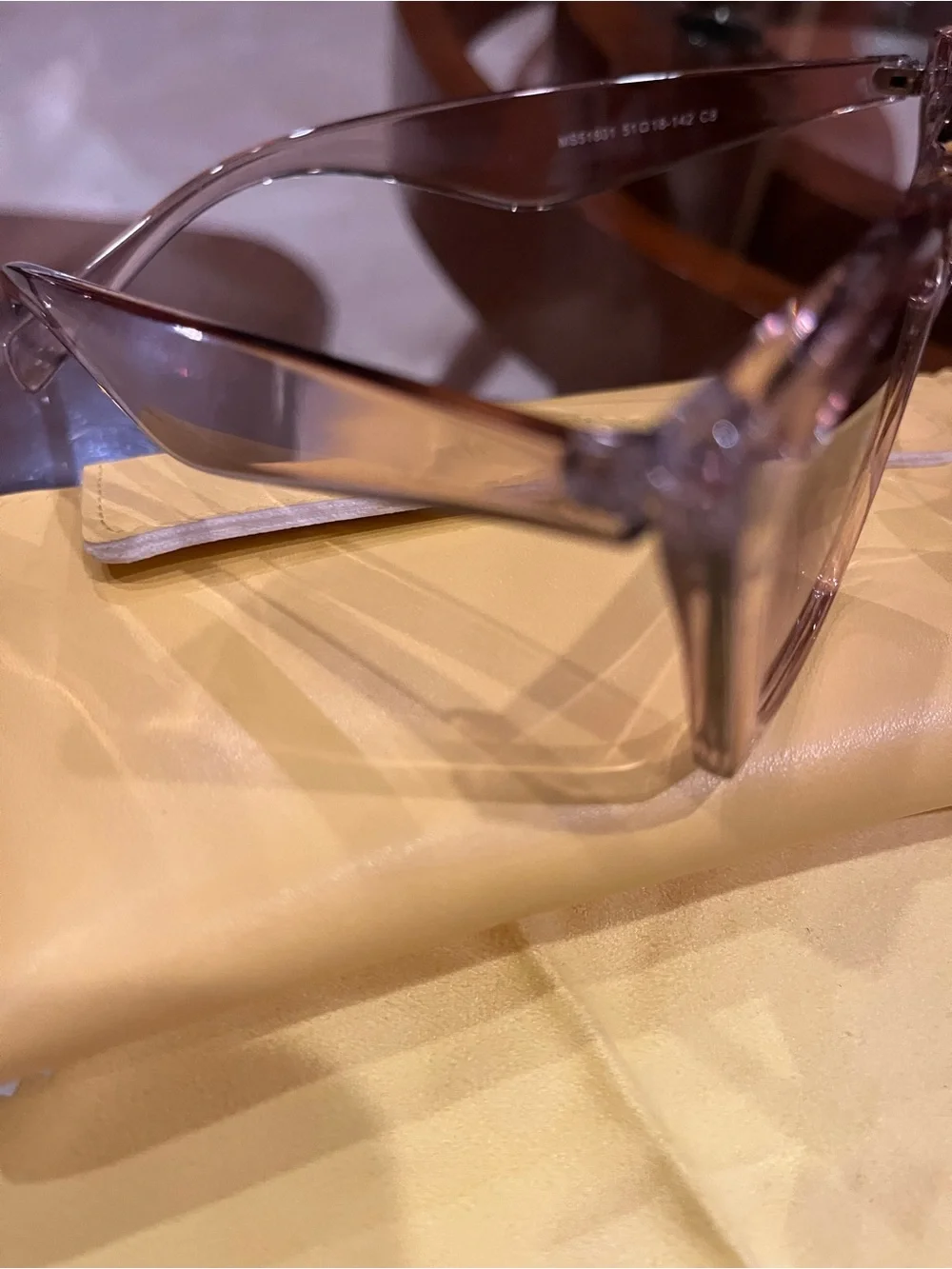 Women's Clear Frame Sunglasses with Brown Lenses